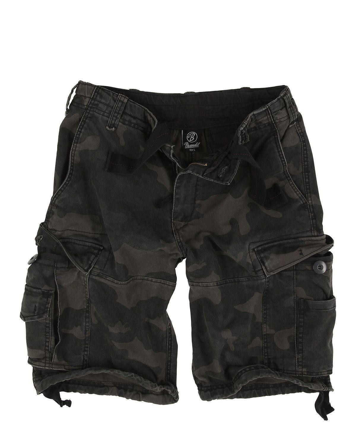Brandit Vintage Shorts (Black Camo, 2XL)