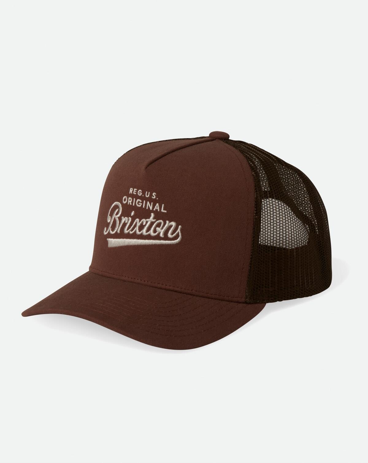 Brixton Postal Netplus Trucker Hat (Brun, One Size)
