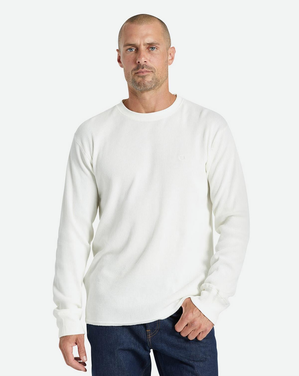 Brixton Reserve Thermal L/S Tee (Off White, 2XL)