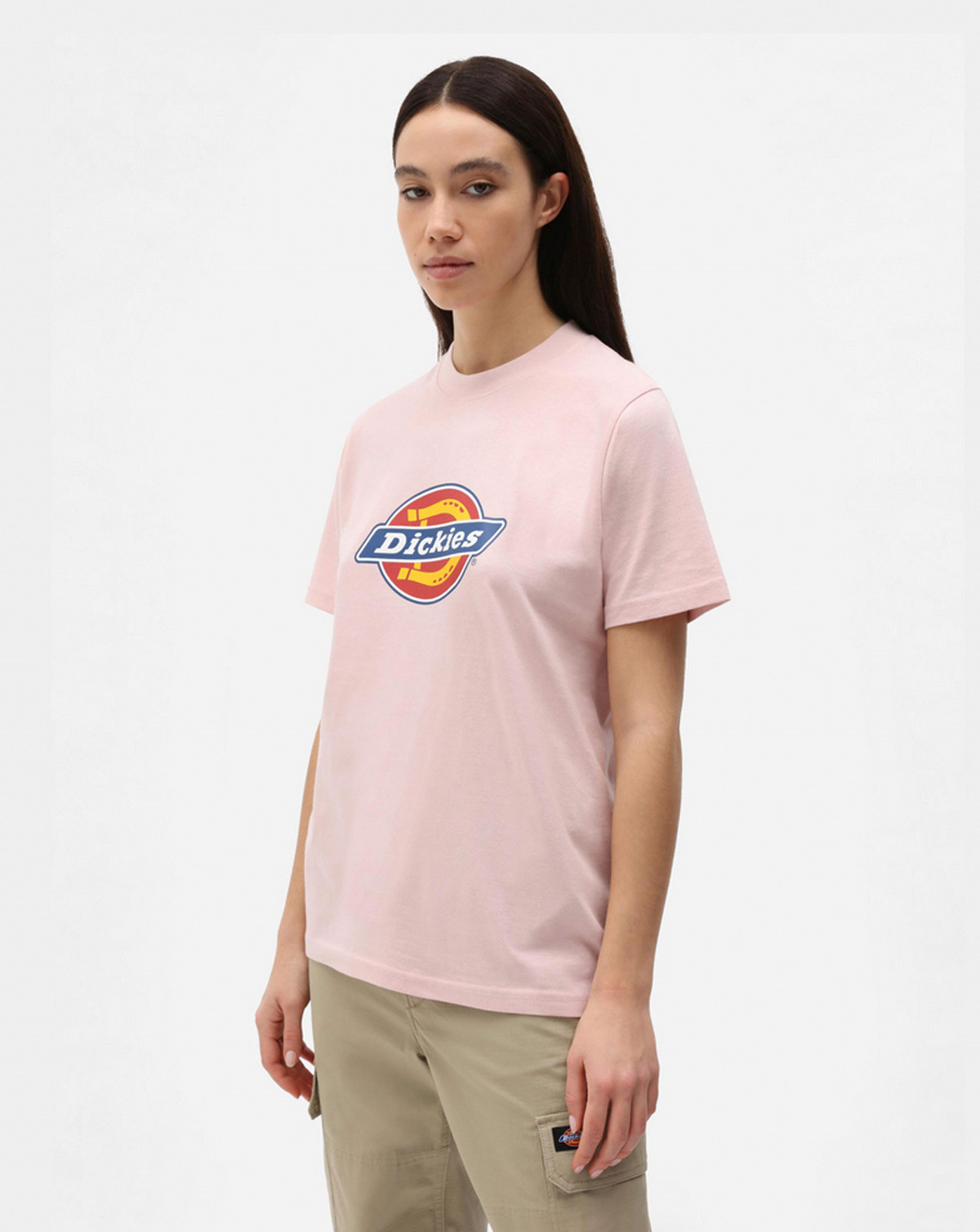 Dickies Icon Logo T-shirt, Women (Pink, XXS)