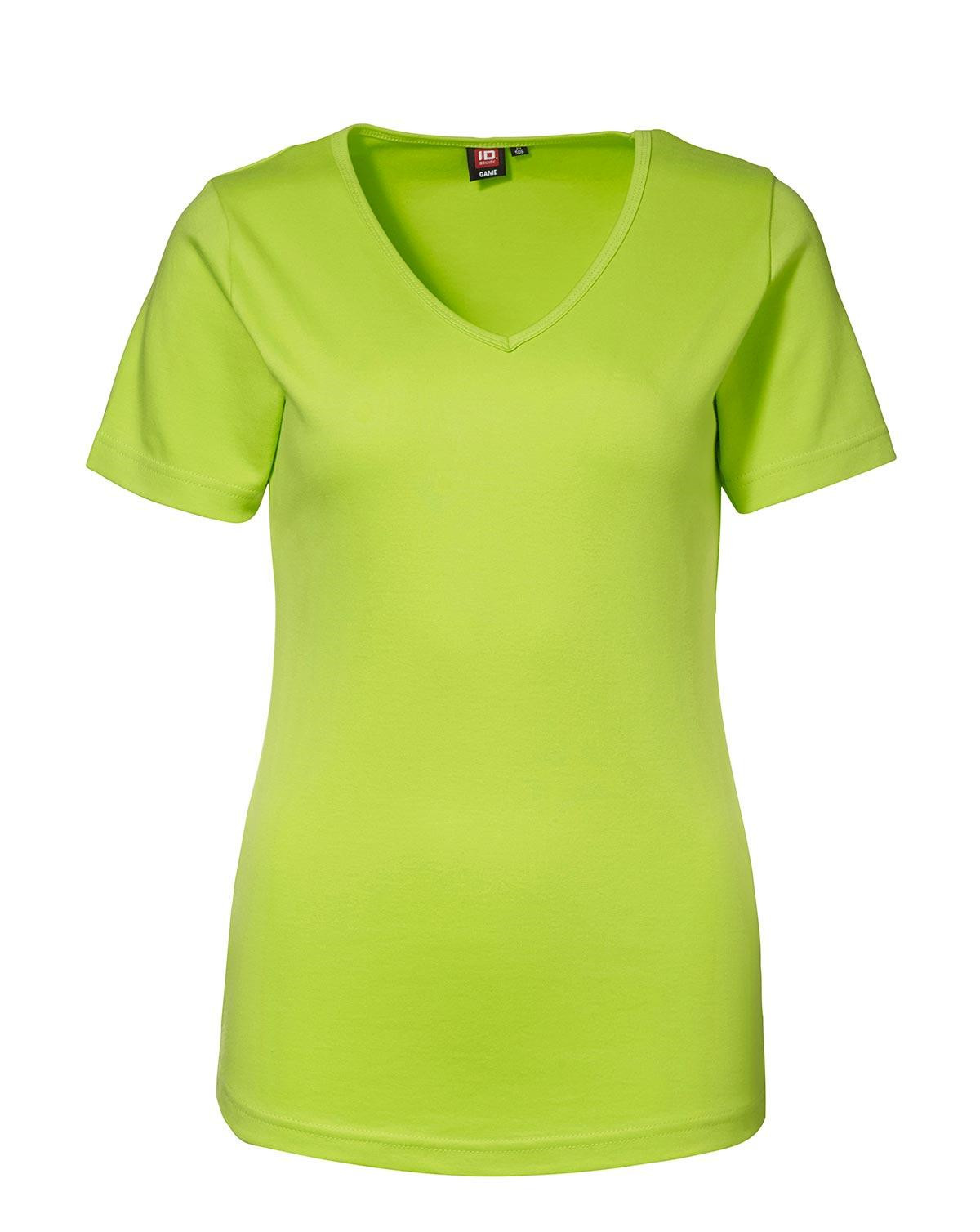 ID Feminin V-hals T-shirt (Grøn, 3XL)