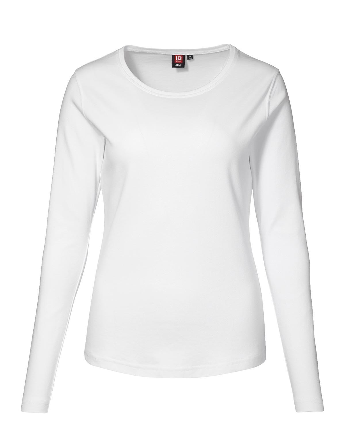 ID Interlock T-shirt, Langærmet (Hvid, 4XL)