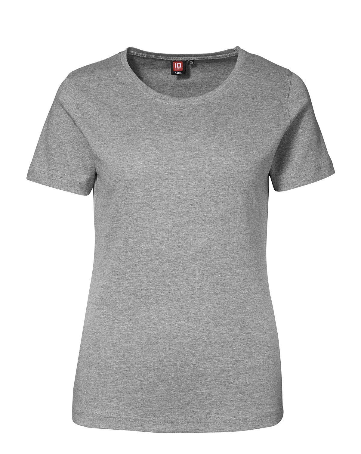 ID Interlock T-shirt til Kvinder (Grå Meleret, S)