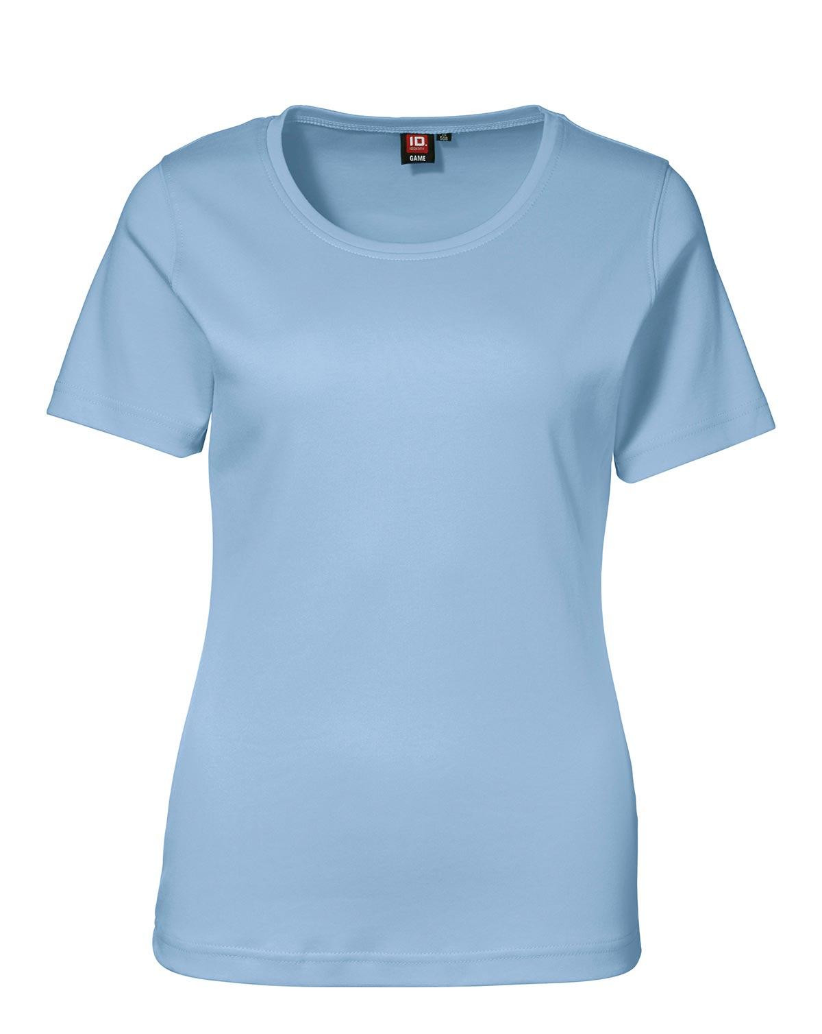 ID Interlock T-shirt til Kvinder (Lyseblå, 4XL)