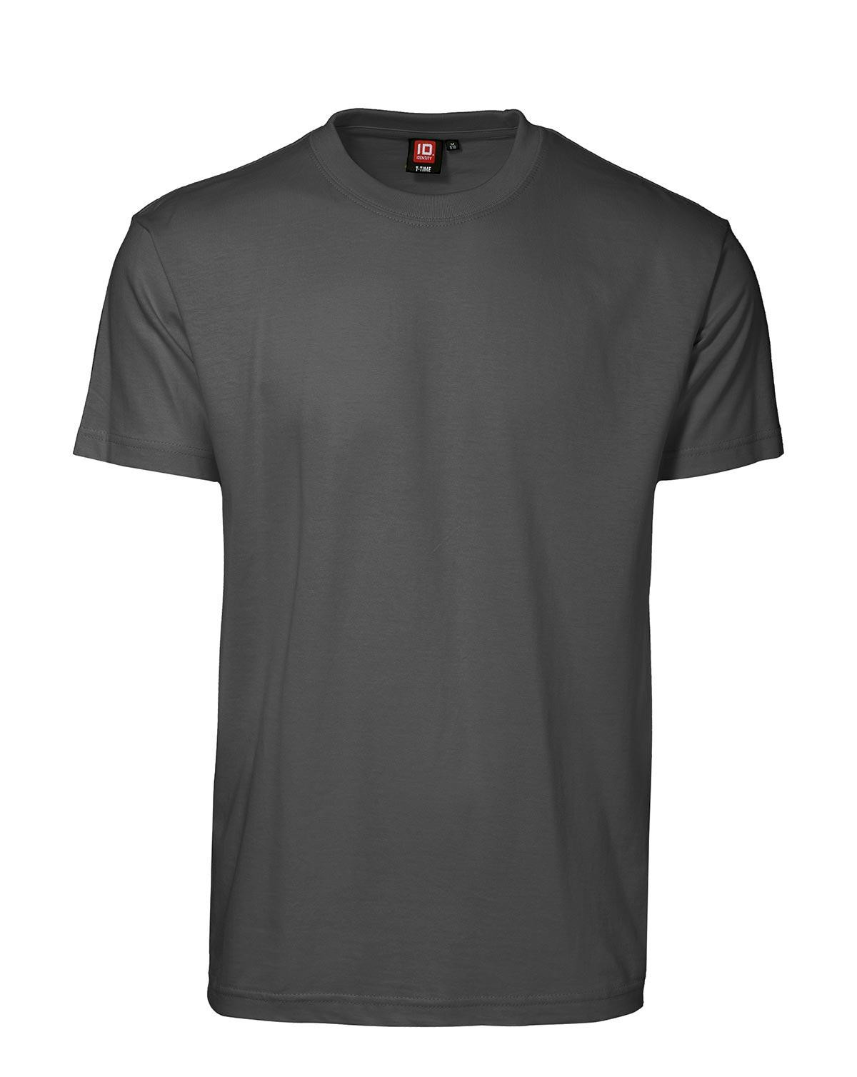ID T-Time T-shirt, rund hals (Charcoal, L)