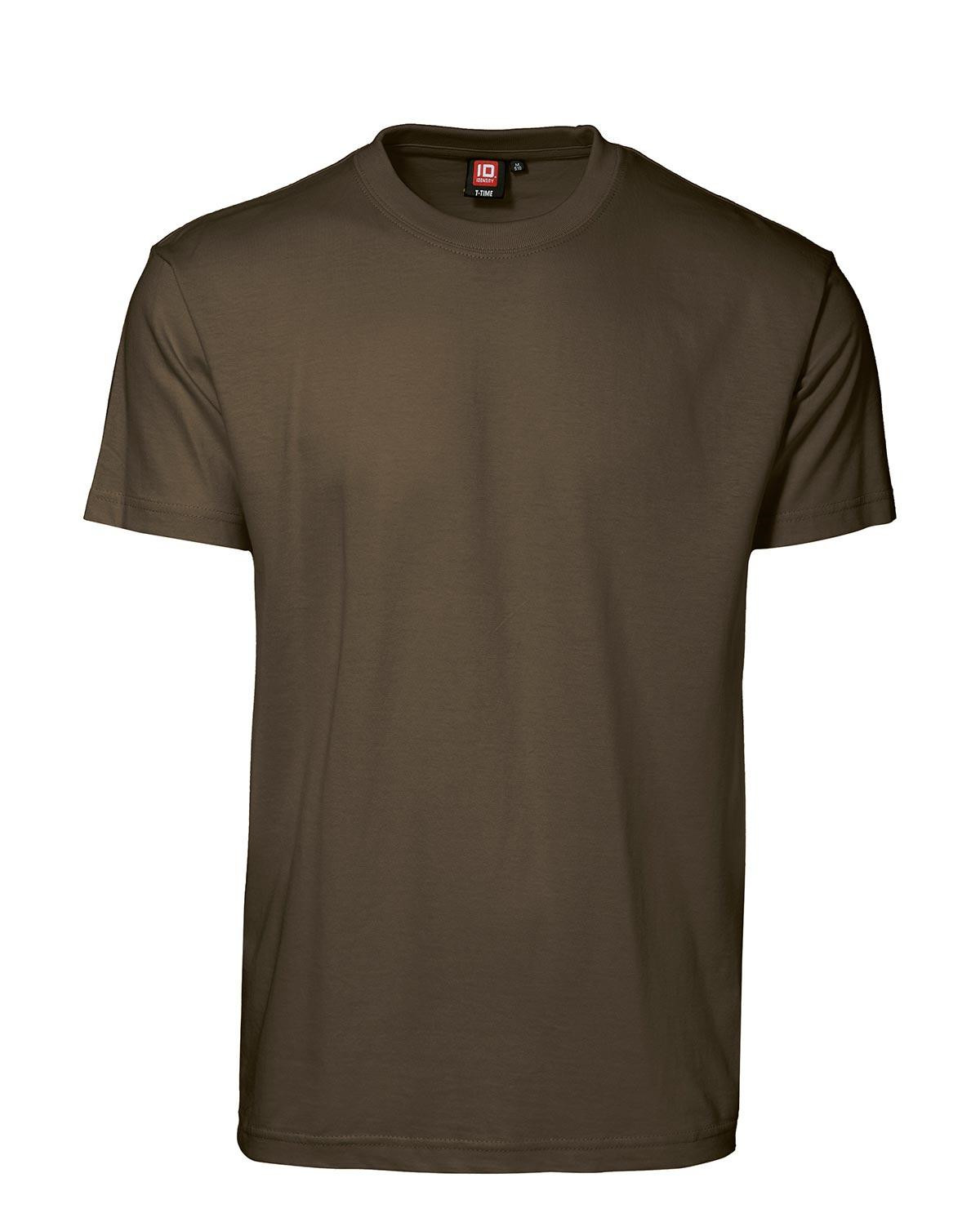 ID T-Time T-shirt, rund hals (Oliven, L)