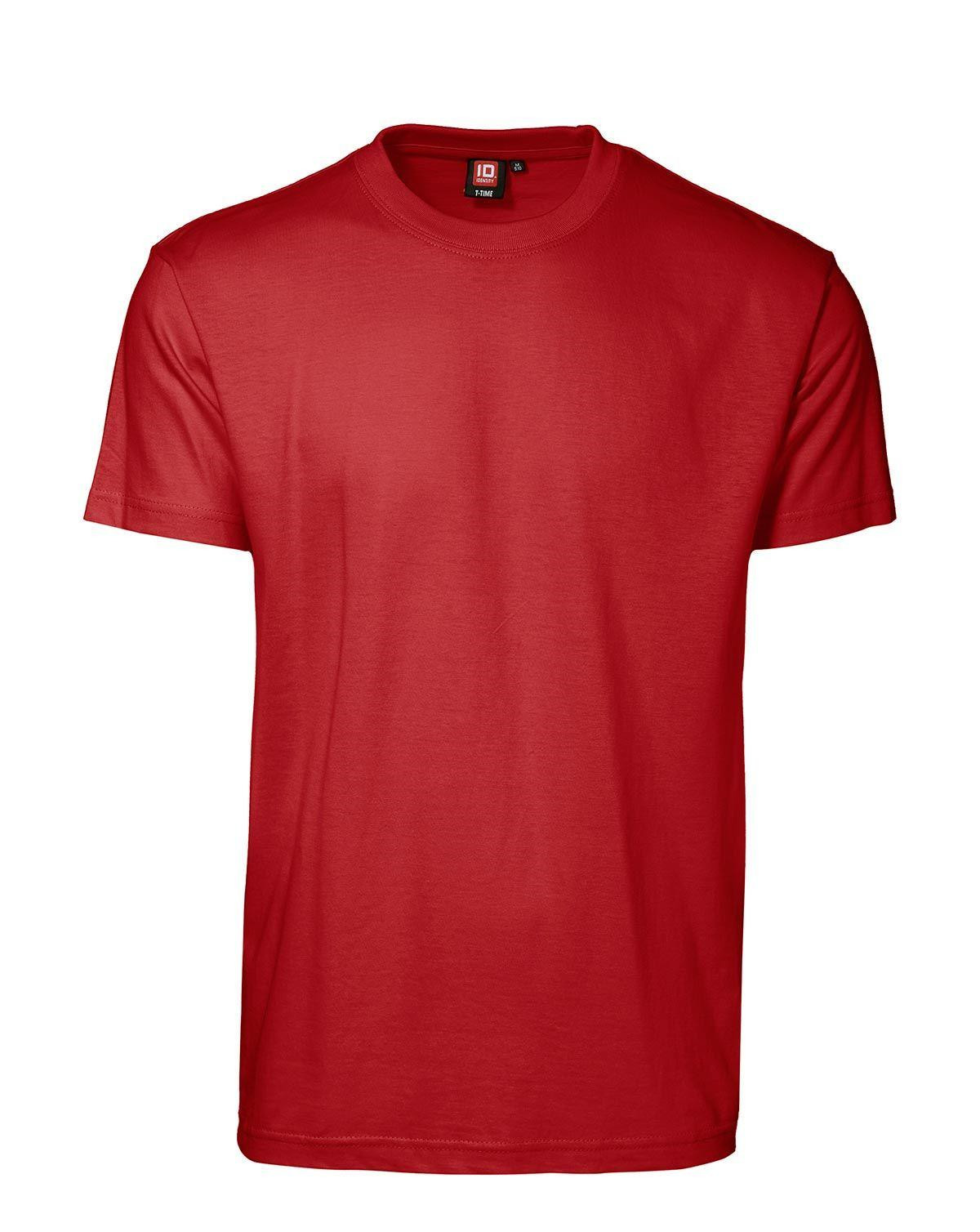ID T-Time T-shirt, rund hals (Rød, S)
