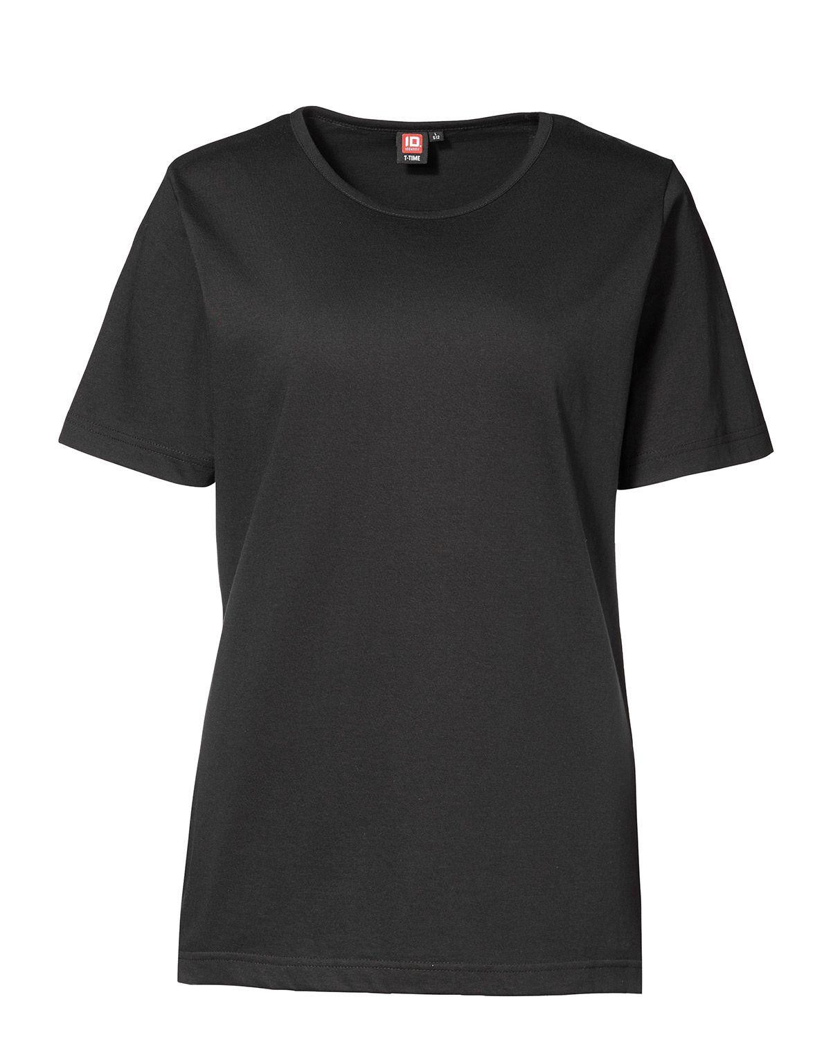 ID T-TIME T-shirt til Kvinder (Sort, 4XL)