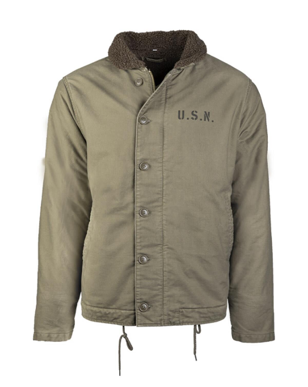 #3 - Mil-Tec US Navy Deck Jacket (Oliven, 44)