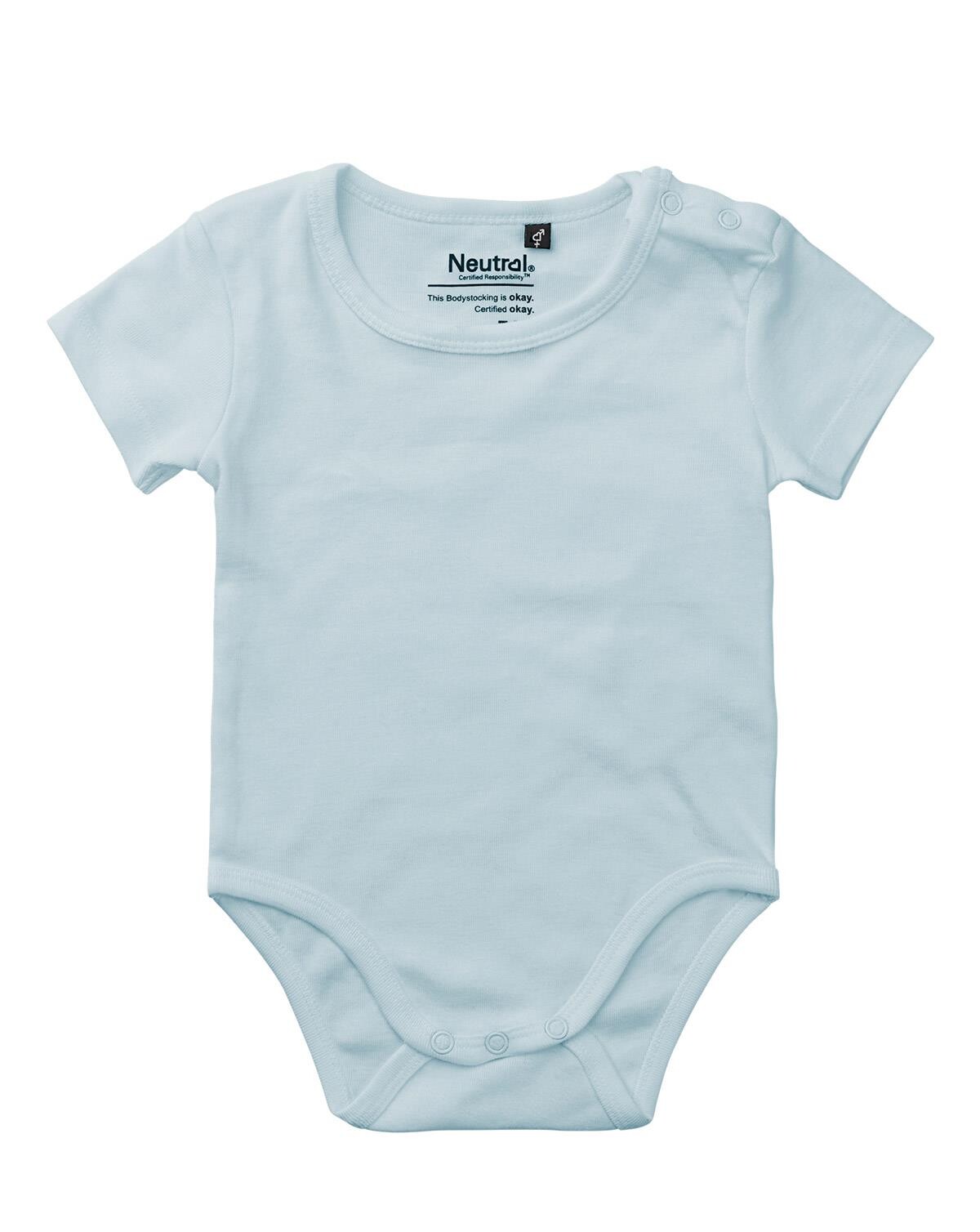 Billede af Neutral Organic - Baby Short Sleeved Body stockings Light Blue (Lyseblå, 86)