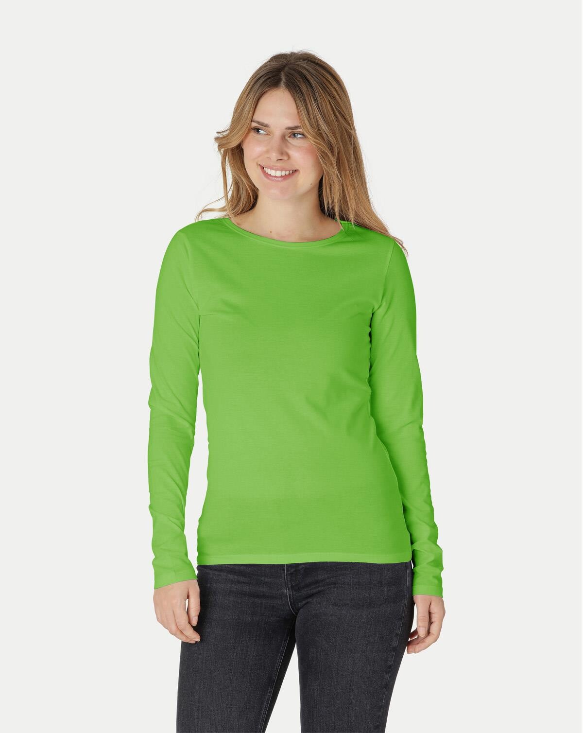 Billede af Neutral Organic - Ladies Long Sleeve T-shirt (Lime, 2XL)