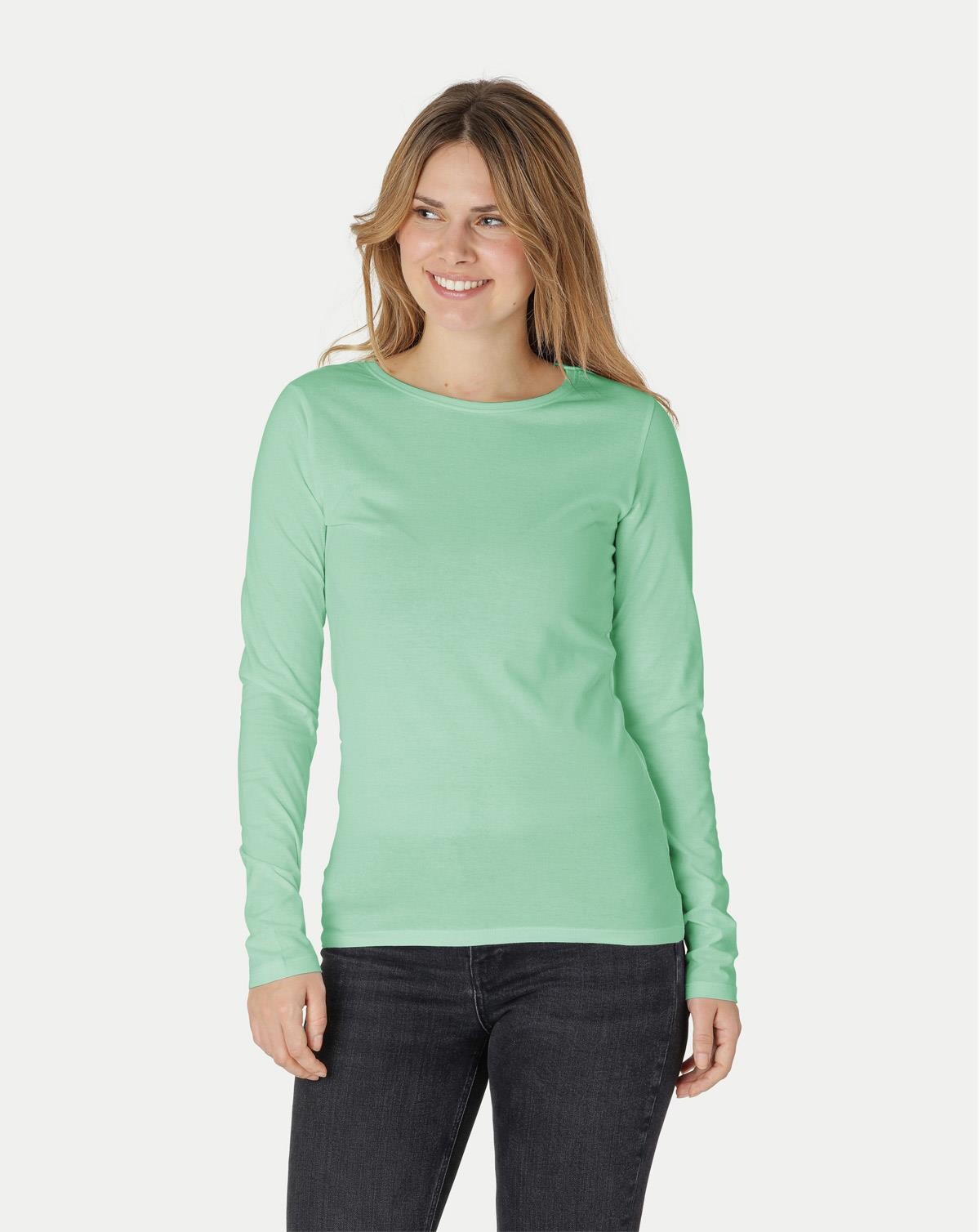 Neutral Organic - Ladies Long Sleeve T-shirt (Mint, 2XL)