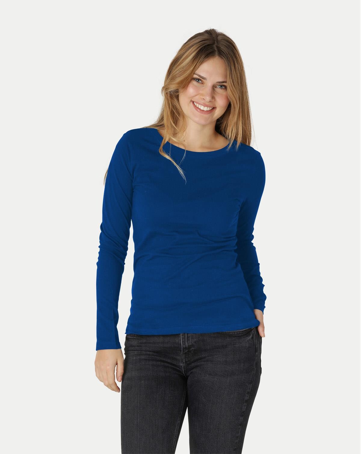 Neutral Organic - Ladies Long Sleeve T-shirt (Kongeblå, XS)