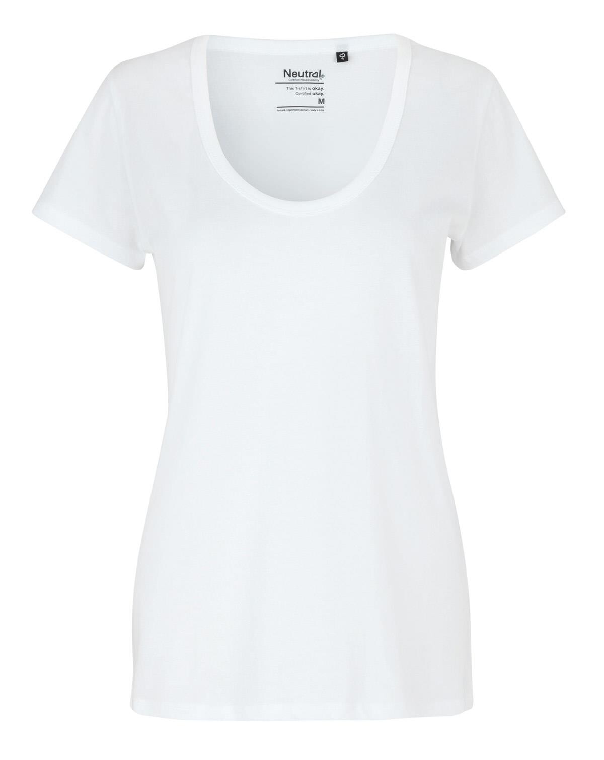 Billede af Neutral Organic - Ladies Deep Round Neck T-shirt (Hvid, 2XL)