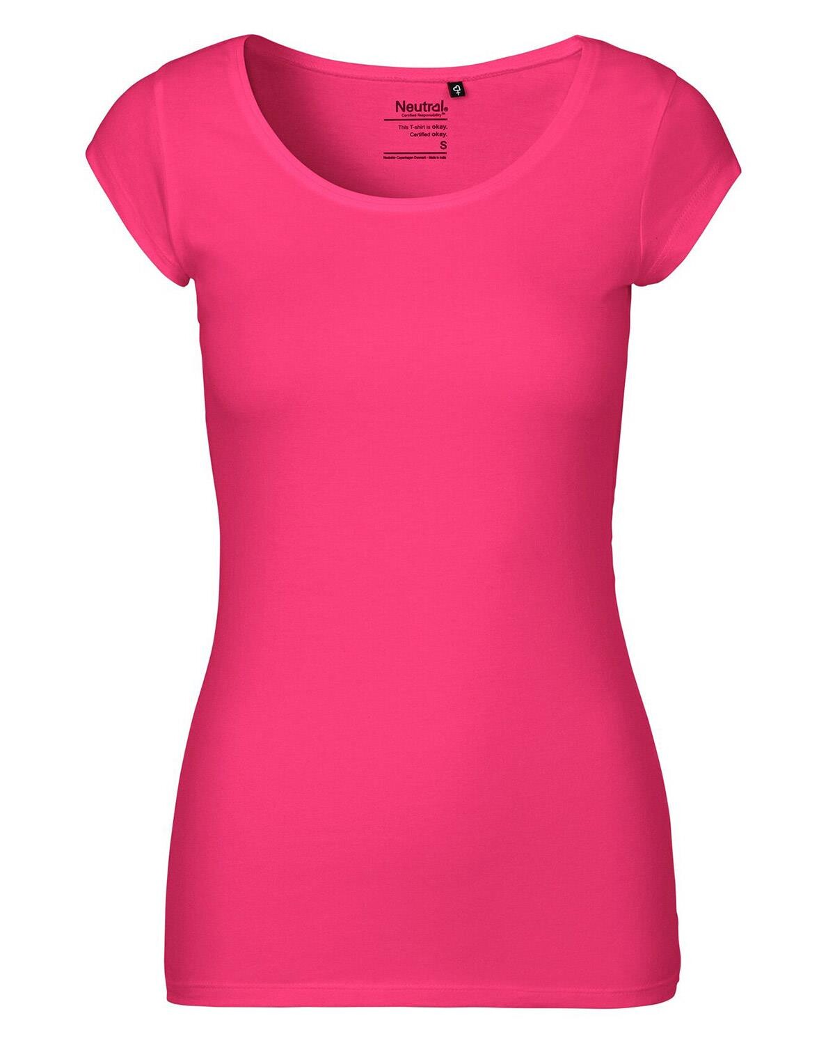 Neutral Organic - Ladies Round neck Short Sleeve Tee (Pink, M)
