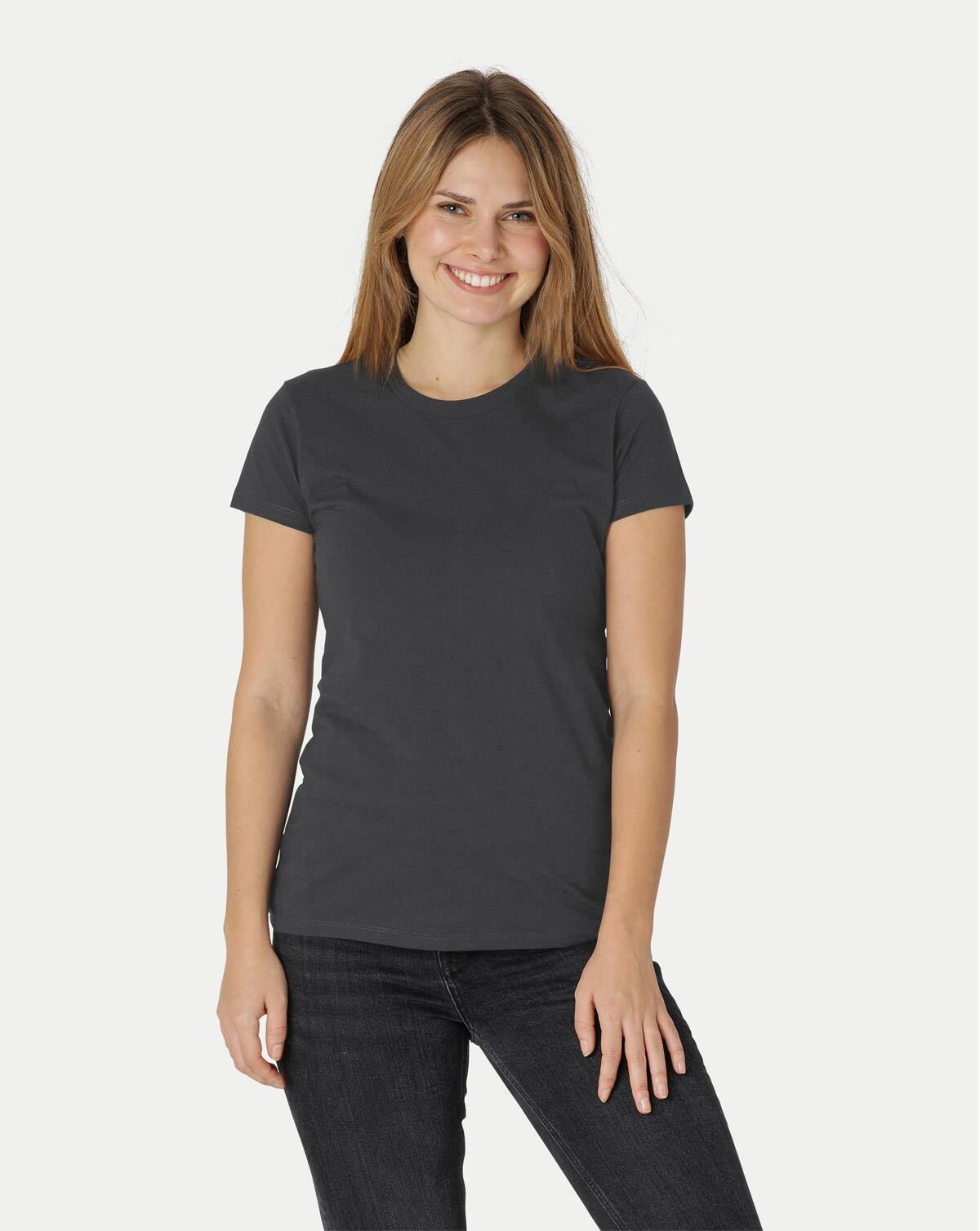 Billede af Neutral Organic - Ladies Fitted T-shirt (Charcoal, 2XL)