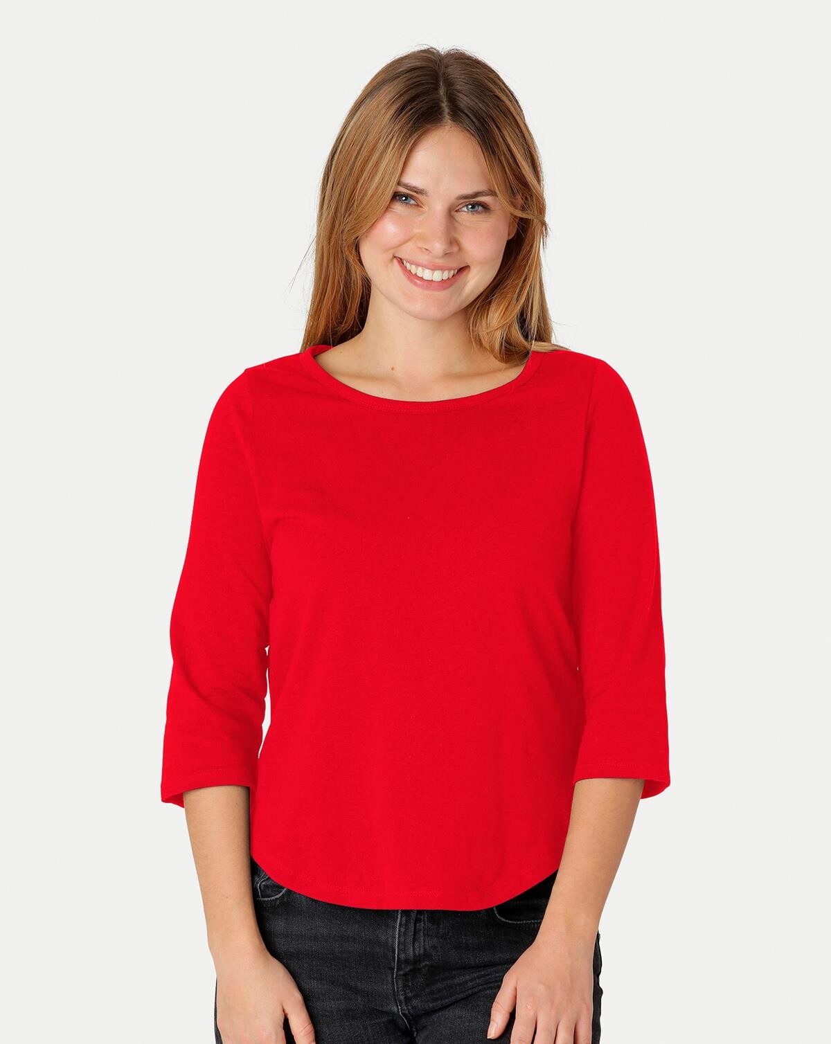 Neutral Organic - Ladies Three Quarter Sleeve T-shirt (Rød, M)