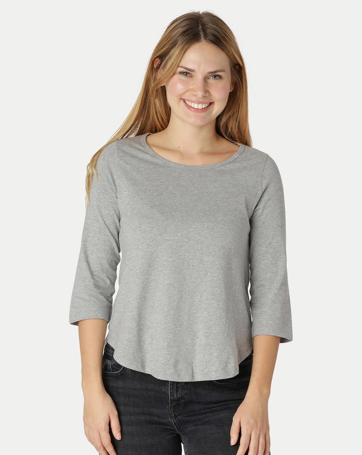 Neutral Organic - Ladies Three Quarter Sleeve T-shirt (Grå, S)