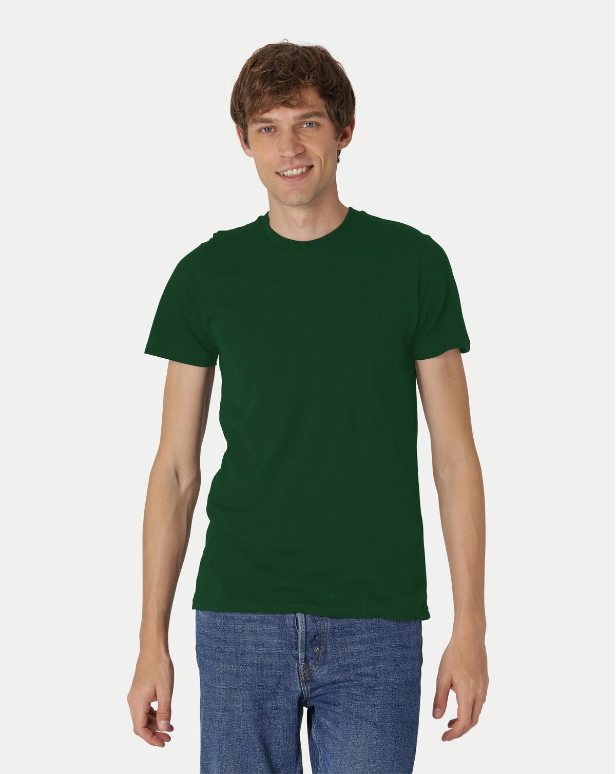 Billede af Neutral Organic - Mens Fitted T-shirt (Flaskegrøn, XL)