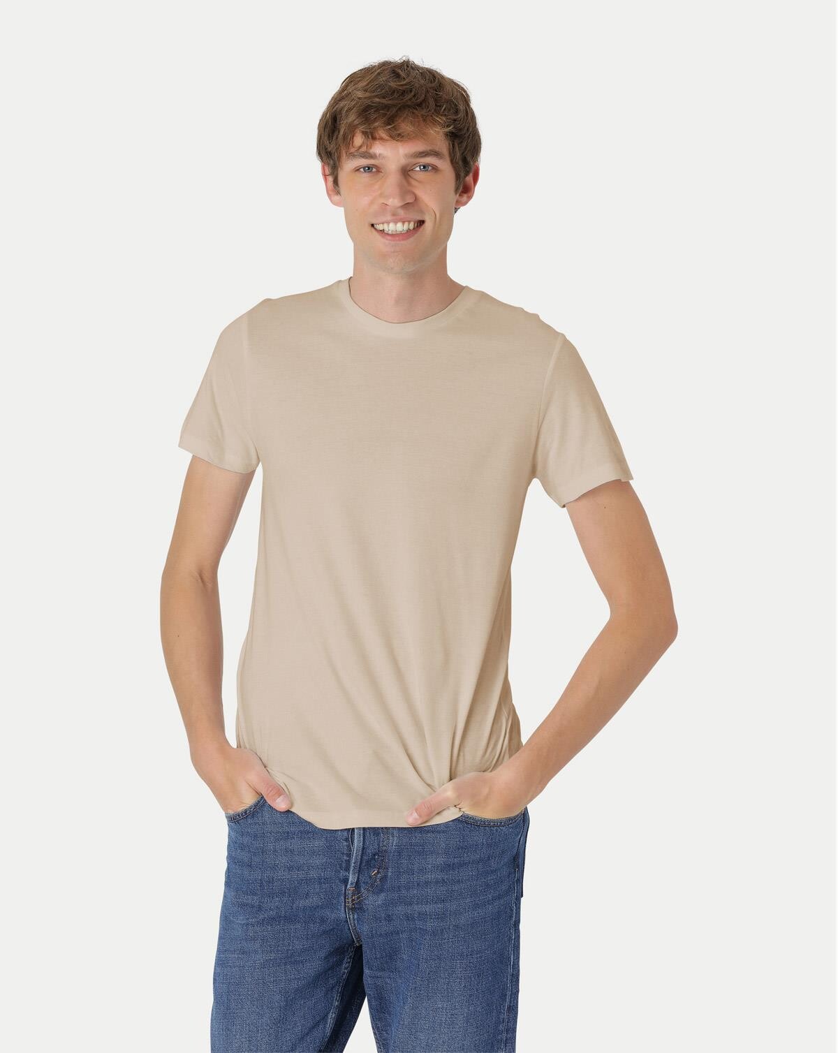 Billede af Neutral Organic - Mens Fitted T-shirt (Sand, S)