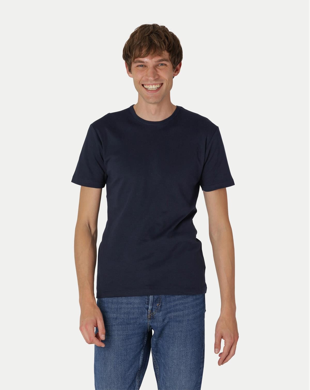 Neutral Økologisk - Herre Interlock T-shirt (Navy, XL)