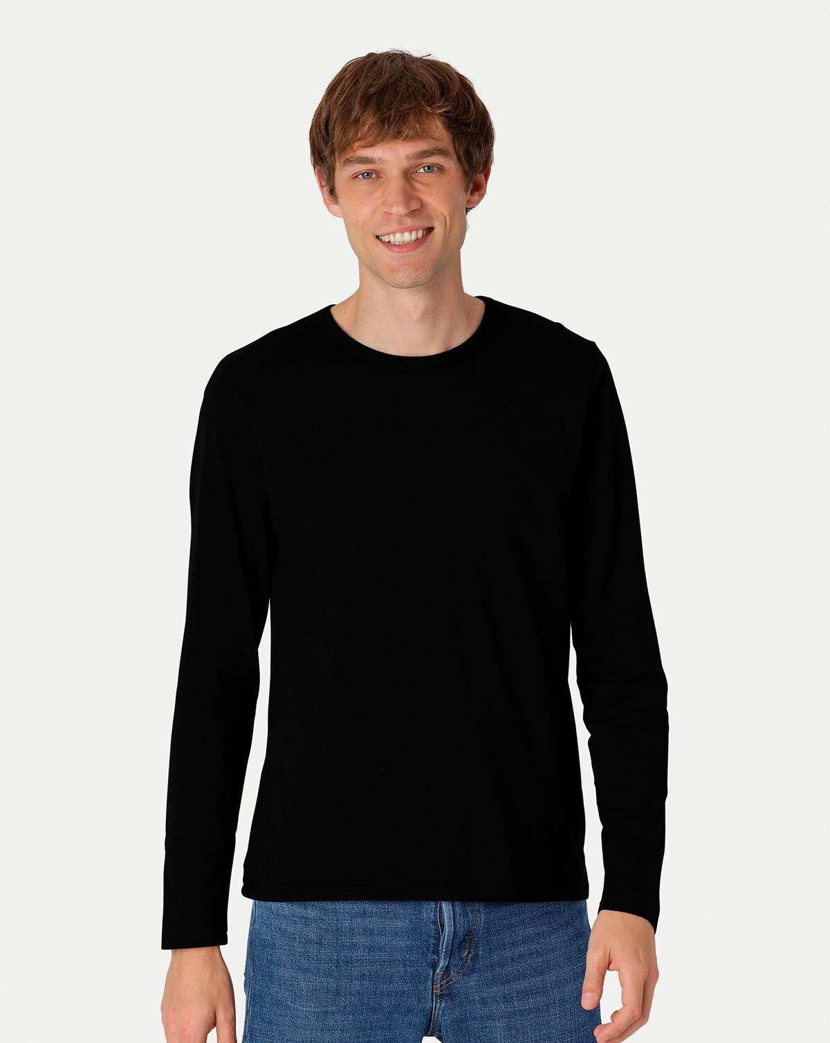 Neutral Organic - Mens Long Sleeve T-shirt (Sort, S)