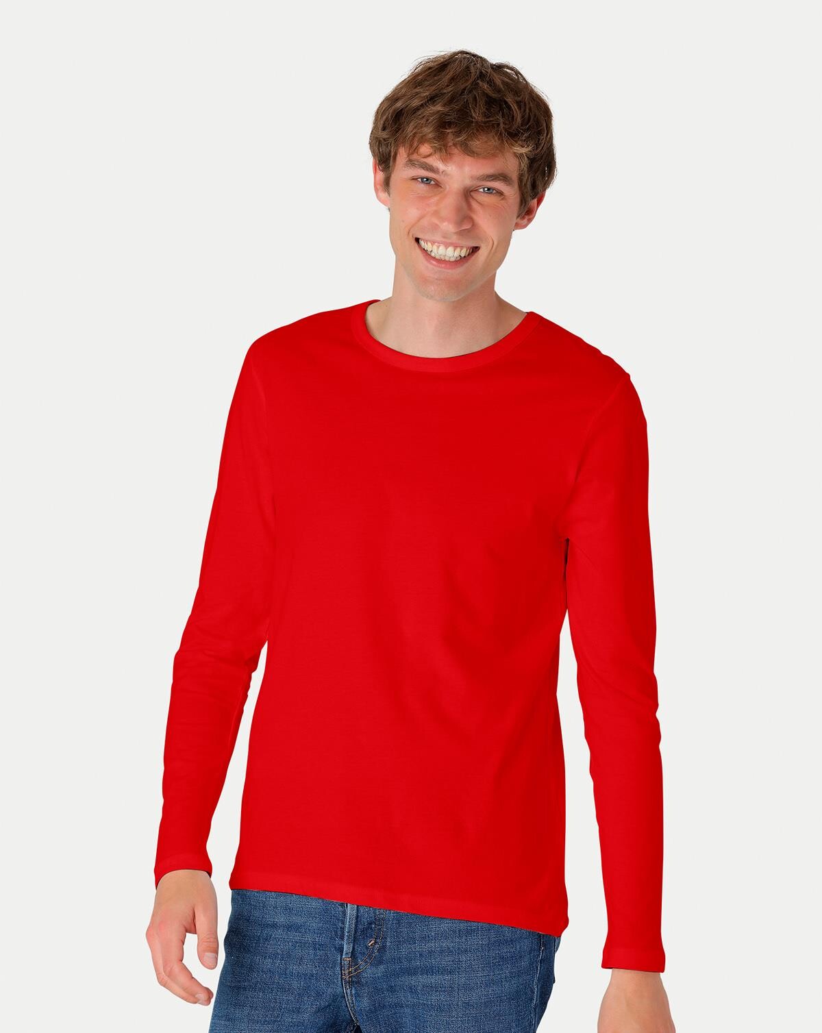 Neutral Organic - Mens Long Sleeve T-shirt (Rød, 3XL)