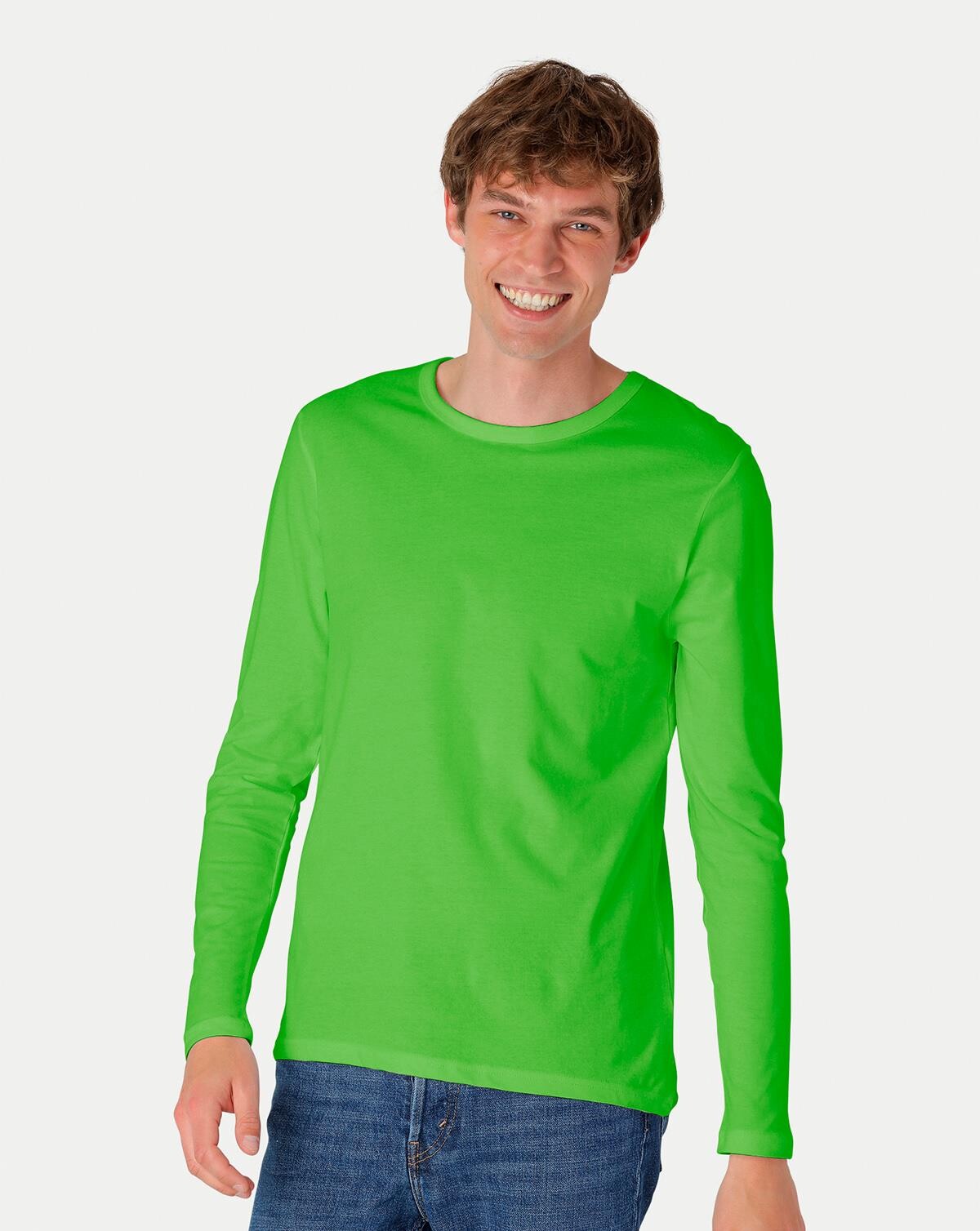 Neutral Organic - Mens Long Sleeve T-shirt (Lime, 2XL)