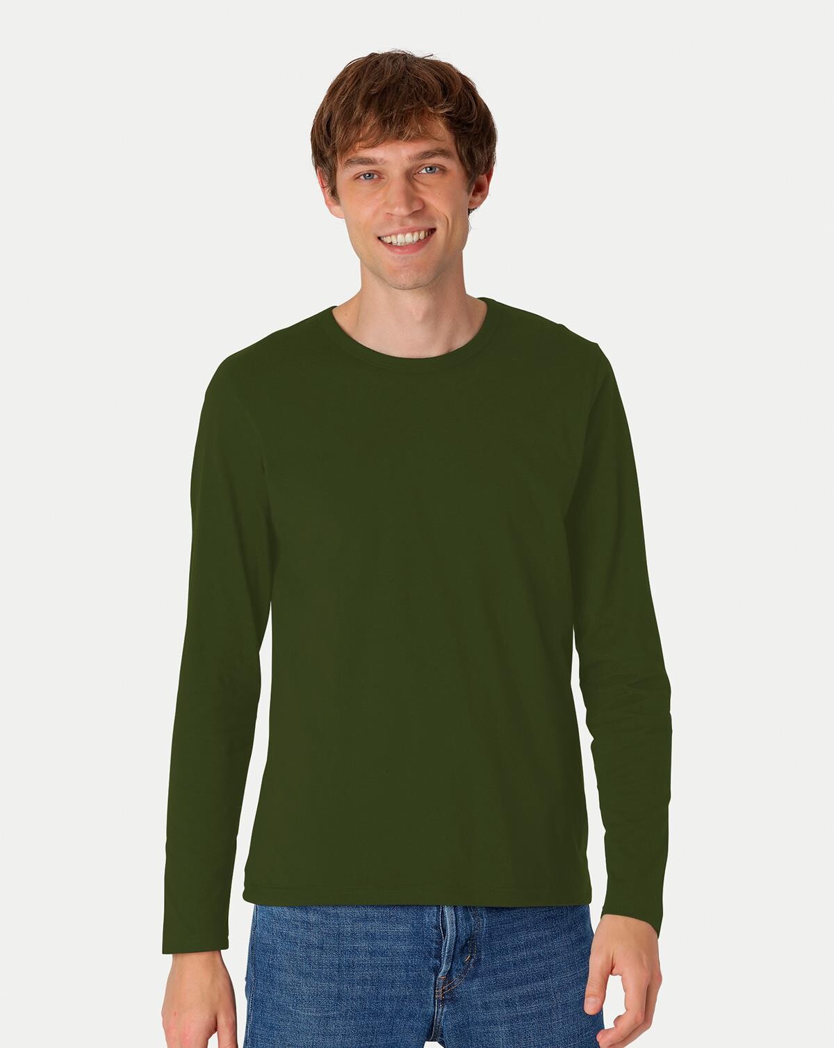Neutral Organic - Mens Long Sleeve T-shirt (Oliven, S)