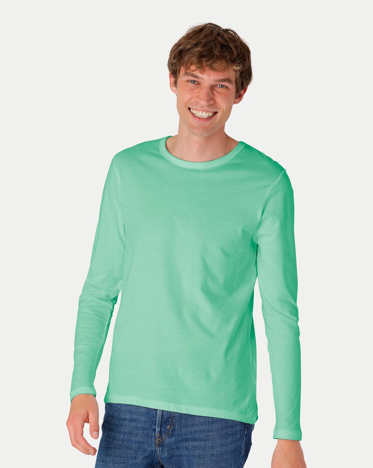 Billede af Neutral Organic - Mens Long Sleeve T-shirt (Mint, XL)