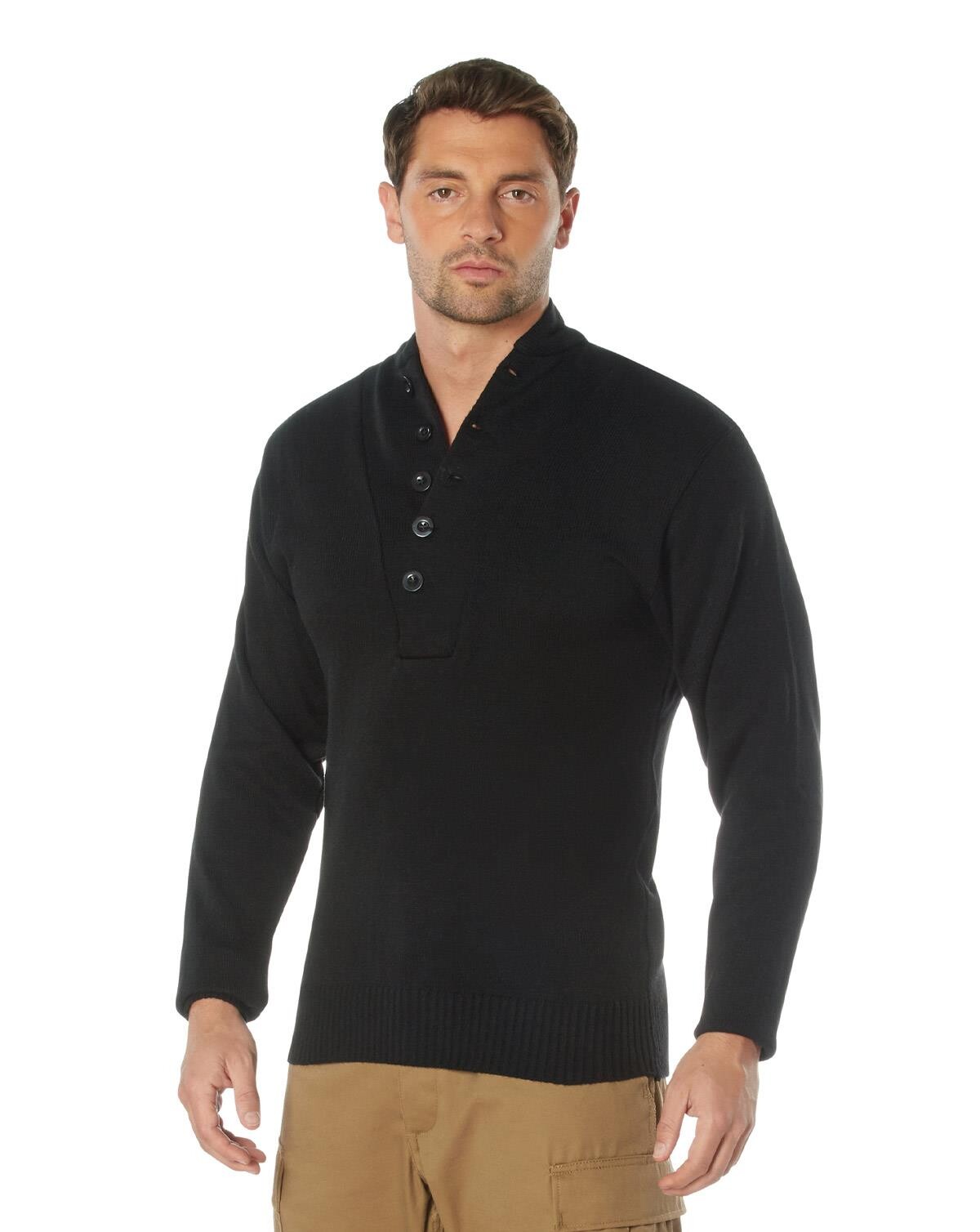 4: Rothco 5-button U.S. Sweater (Sort, M)