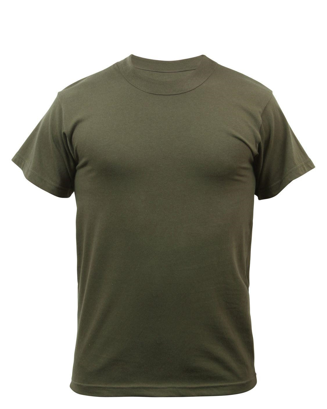 Rothco Army T-Shirt - Poly/Bomuld (Oliven, L)