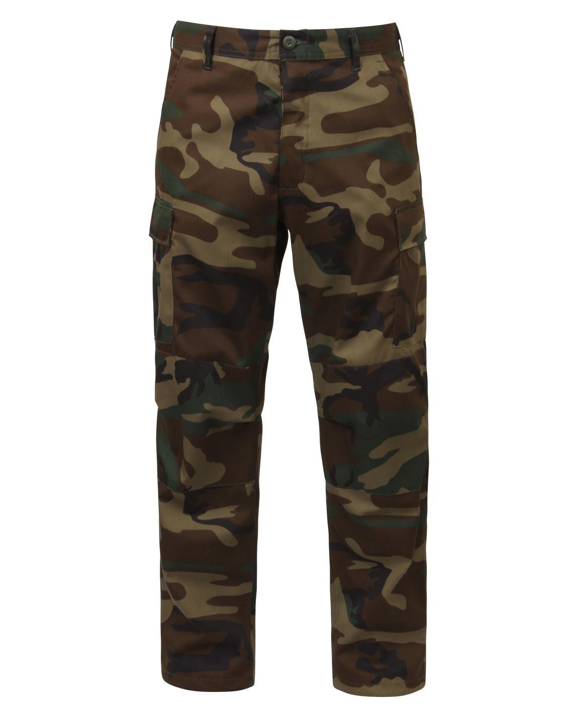 Rothco BDU Bukser - Relaxed Fit (Woodland, X-Large / 39"-43")