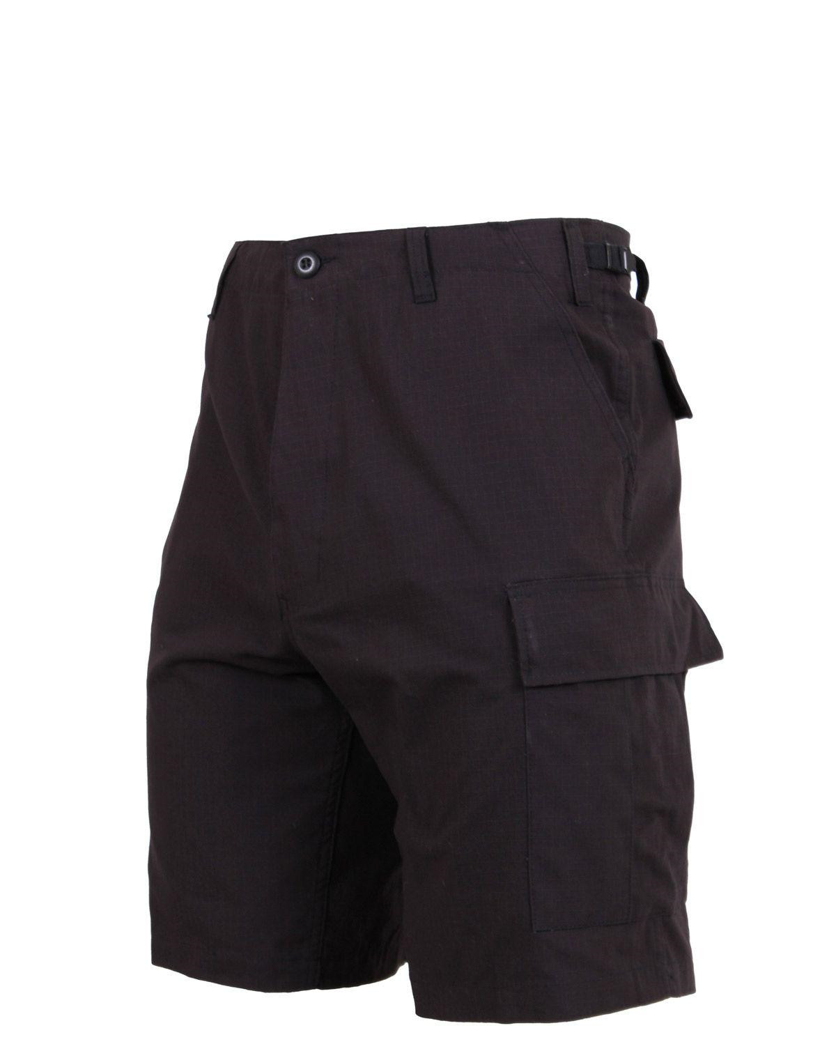 Rothco BDU Shorts i Rip-Stop (Sort, Large / 35"-43")