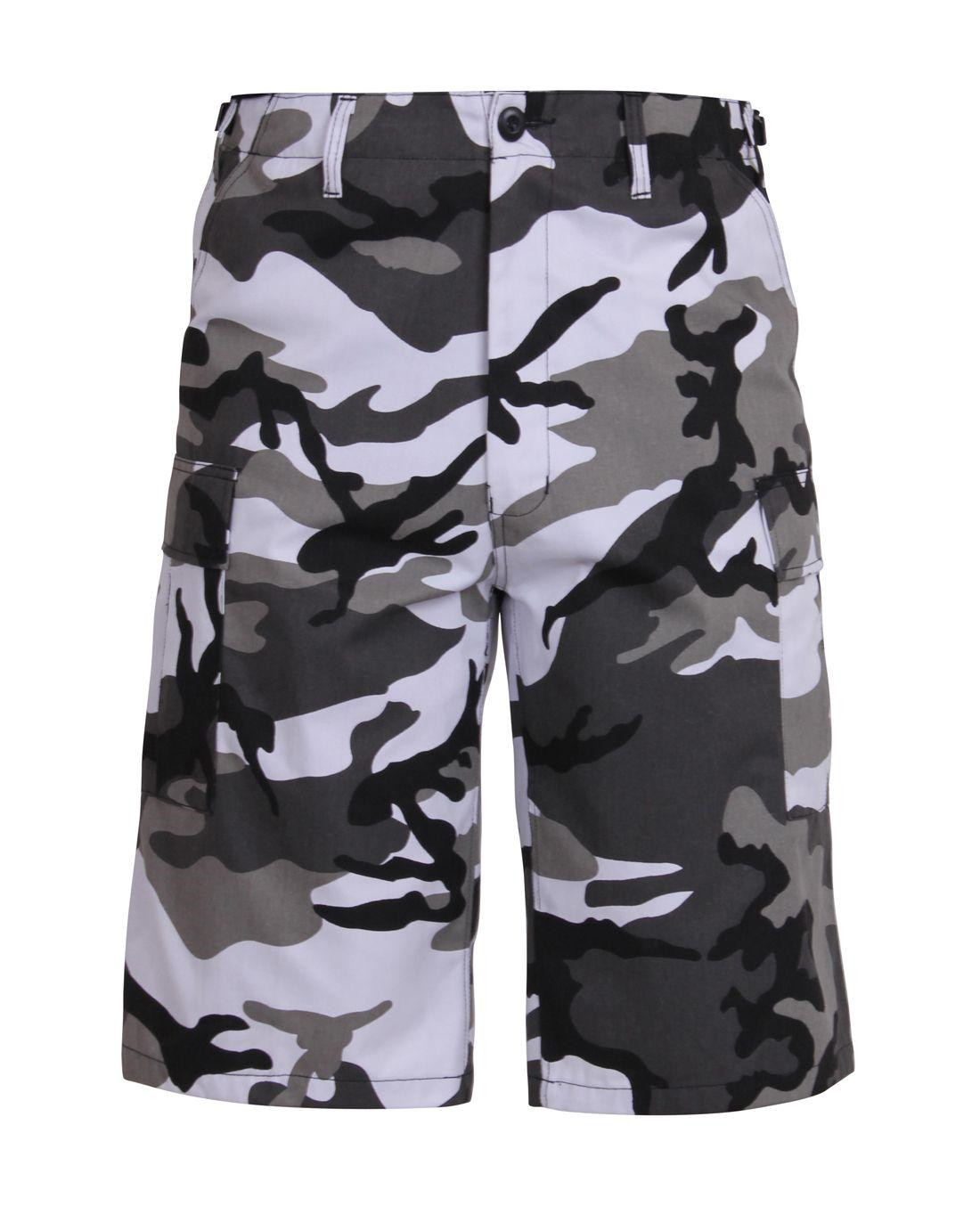 6: Rothco BDU Shorts med Længde (Urban Camo, XL)