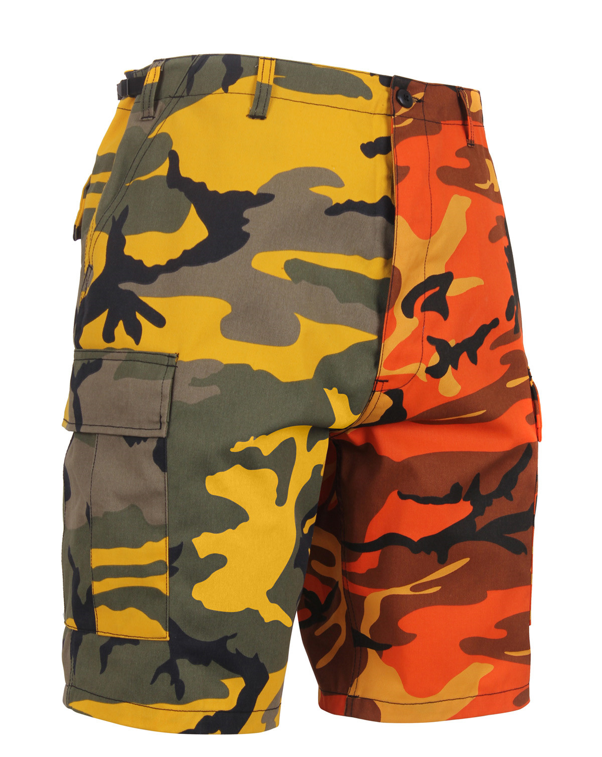 Rothco BDU Shorts (Gul Camo / Orange Camo, Large / 35"-39")