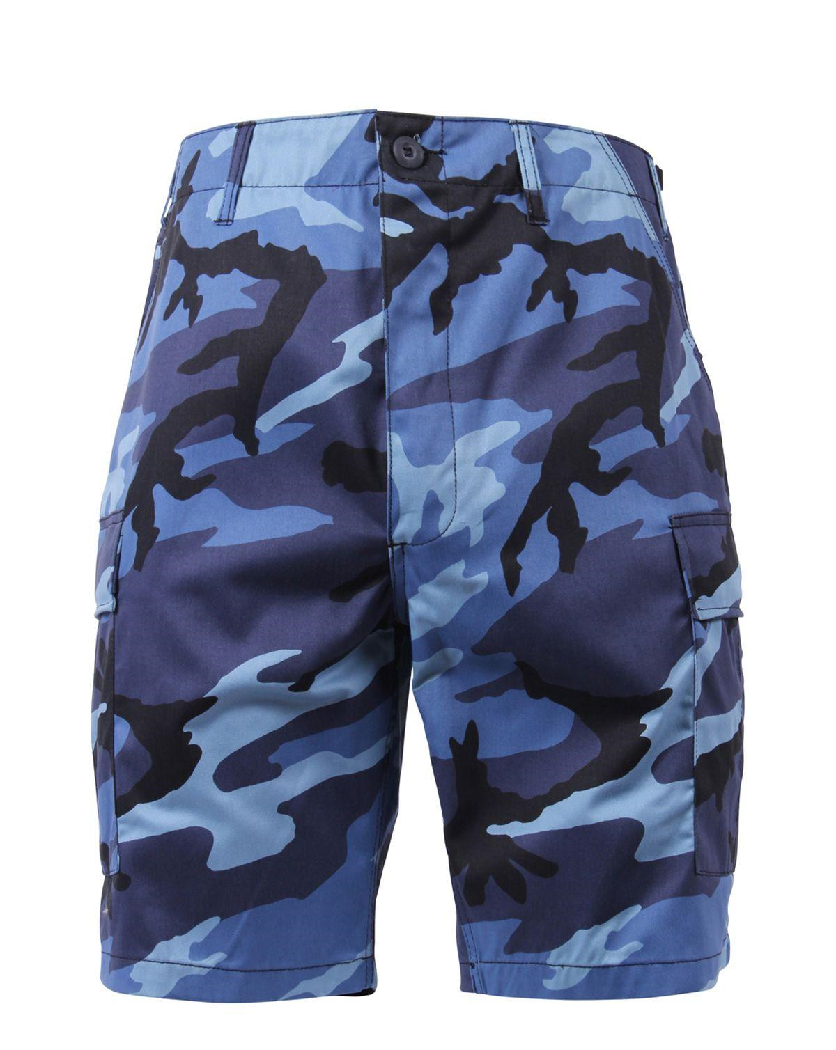 Rothco BDU Shorts (Sky Blue Camo, Medium / 31"-35")