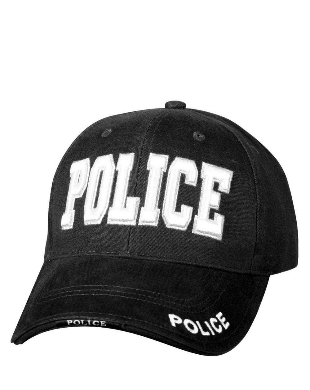 Billede af Rothco Broderet Cap - POLICE Style (Black / Police, One Size)