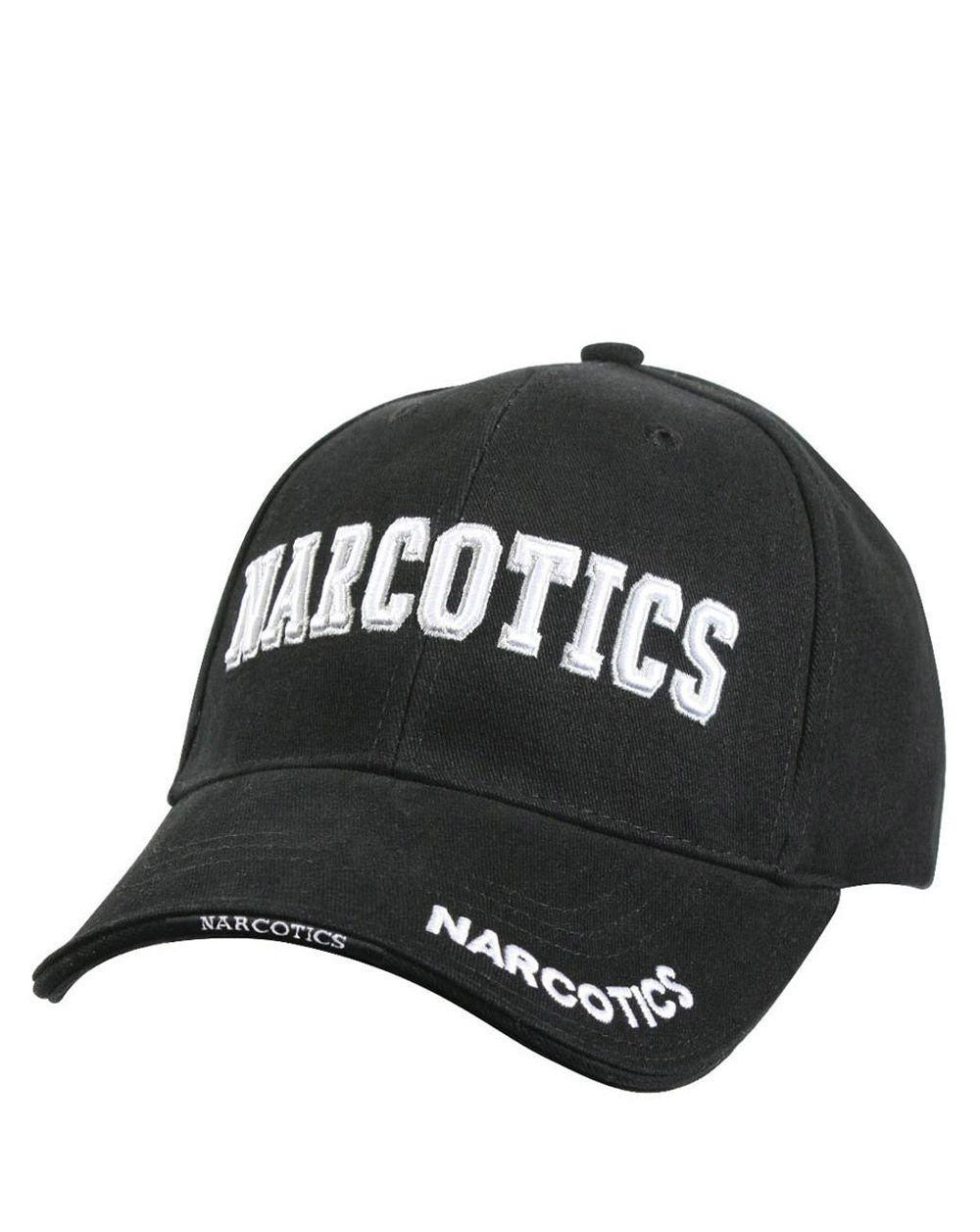 Rothco Broderet Cap - POLICE Style (Sort m. Narcotics, One Size)