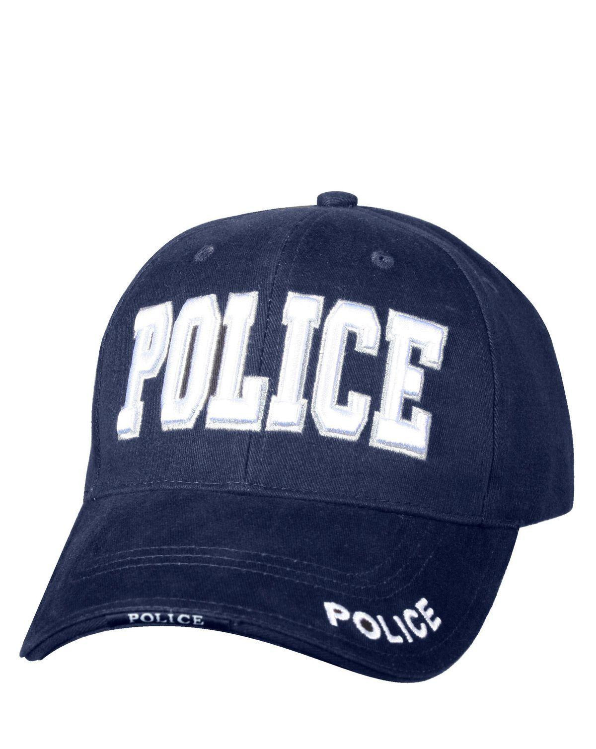 Rothco Broderet Cap - POLICE Style (Navy m. Police, One Size)