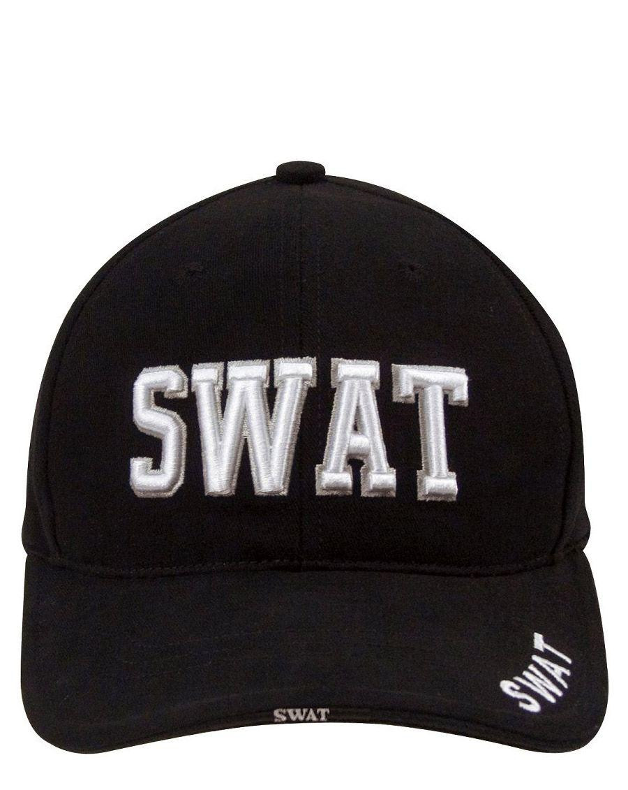 Rothco Broderet Cap - POLICE Style (Sort m. SWAT, One Size)