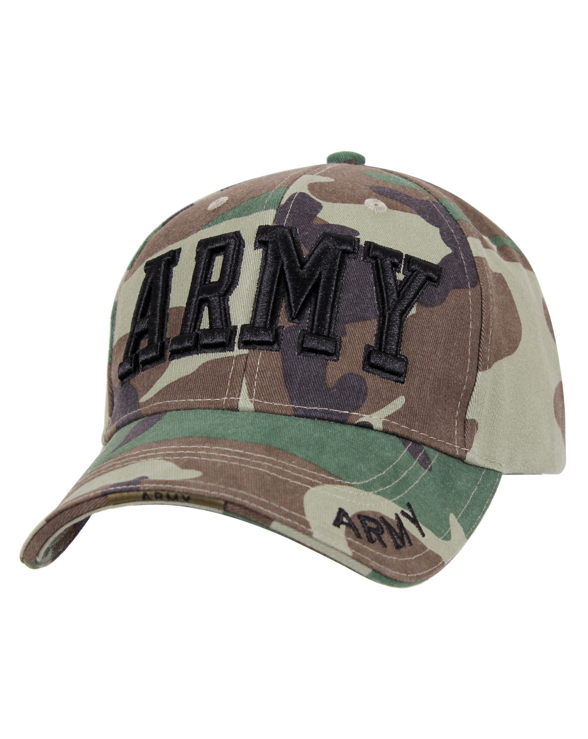 Rothco Camouflage Baseball Cap (Woodland w. Army, One Size)