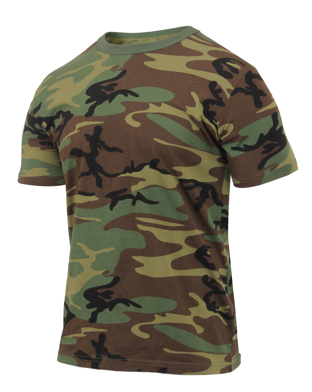 Rothco Camouflage T-Shirt, Athletic Fit (Woodland, S)