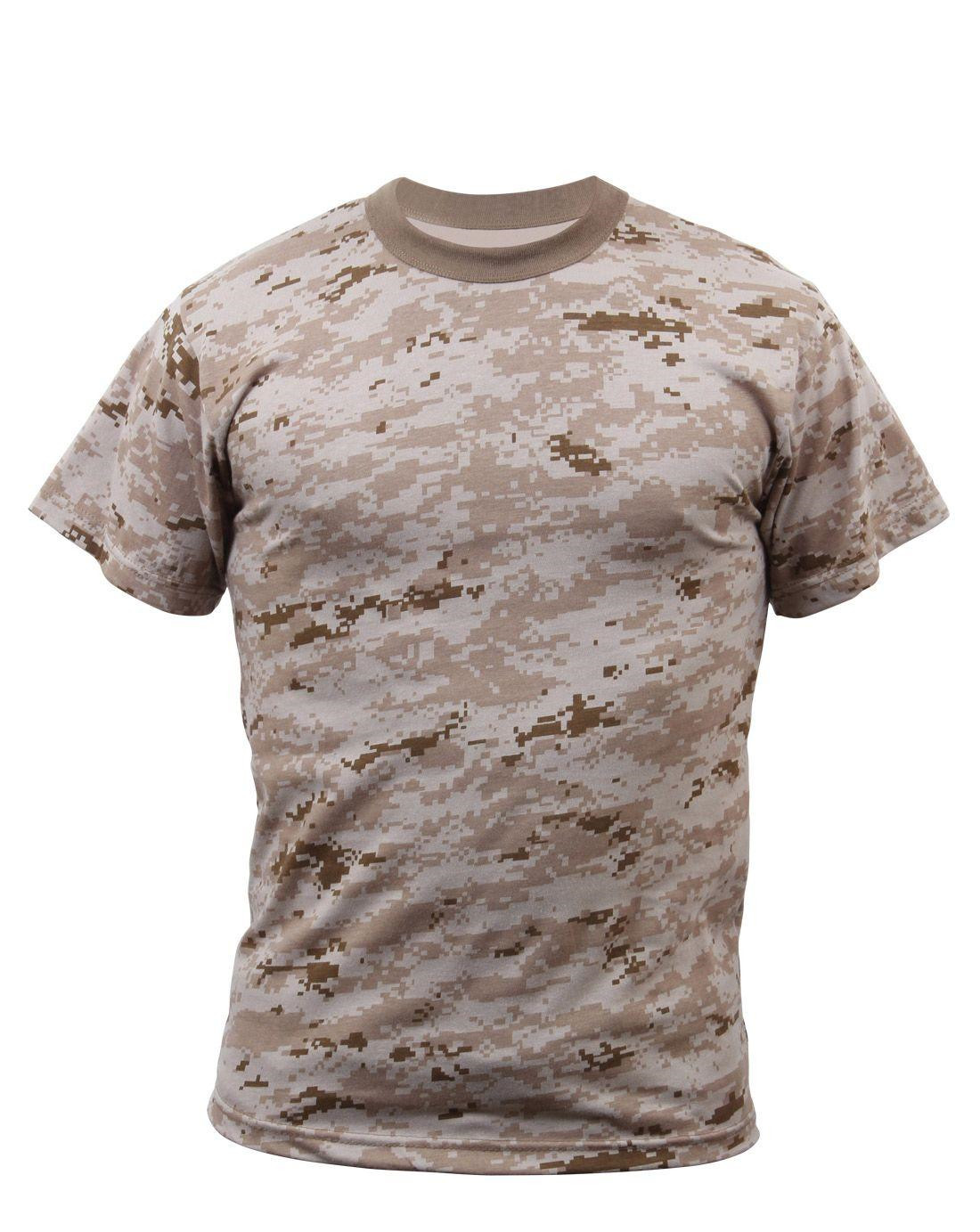 5: Rothco Camouflage T-shirts til børn (Desert Digital Camo, 158-164 / XL)