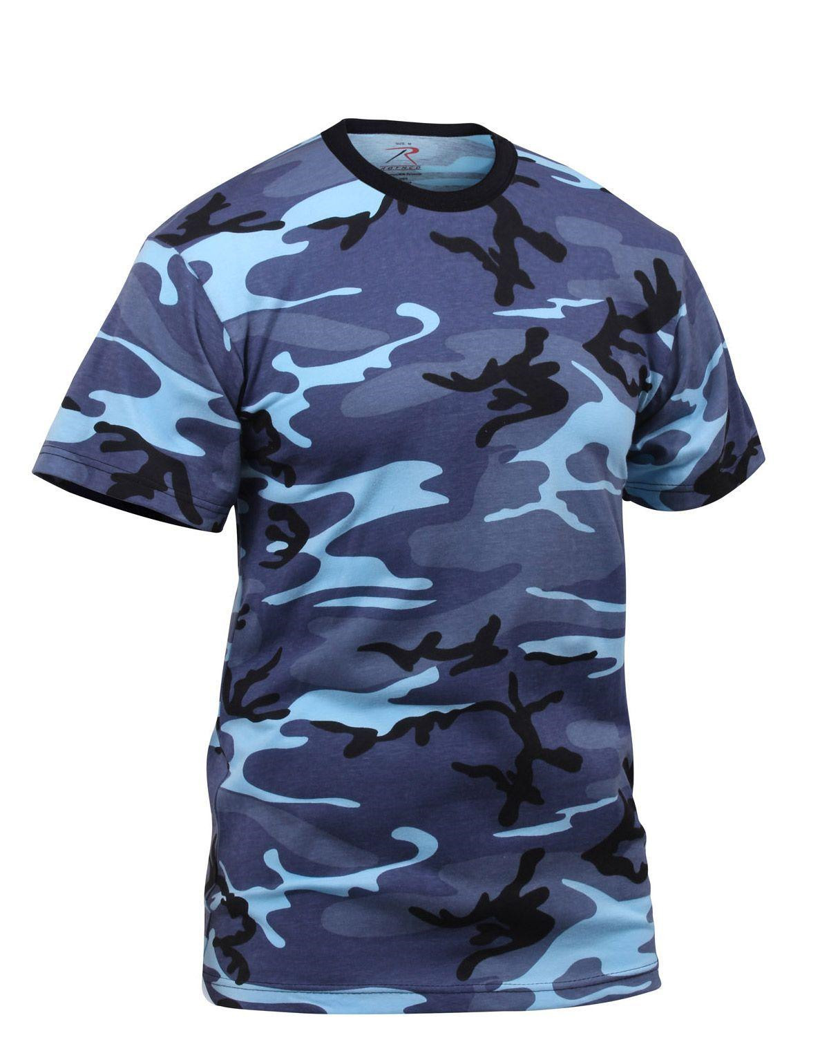 Rothco Camouflage T-shirts til børn (Sky Blue Camo, 134-140 / M)