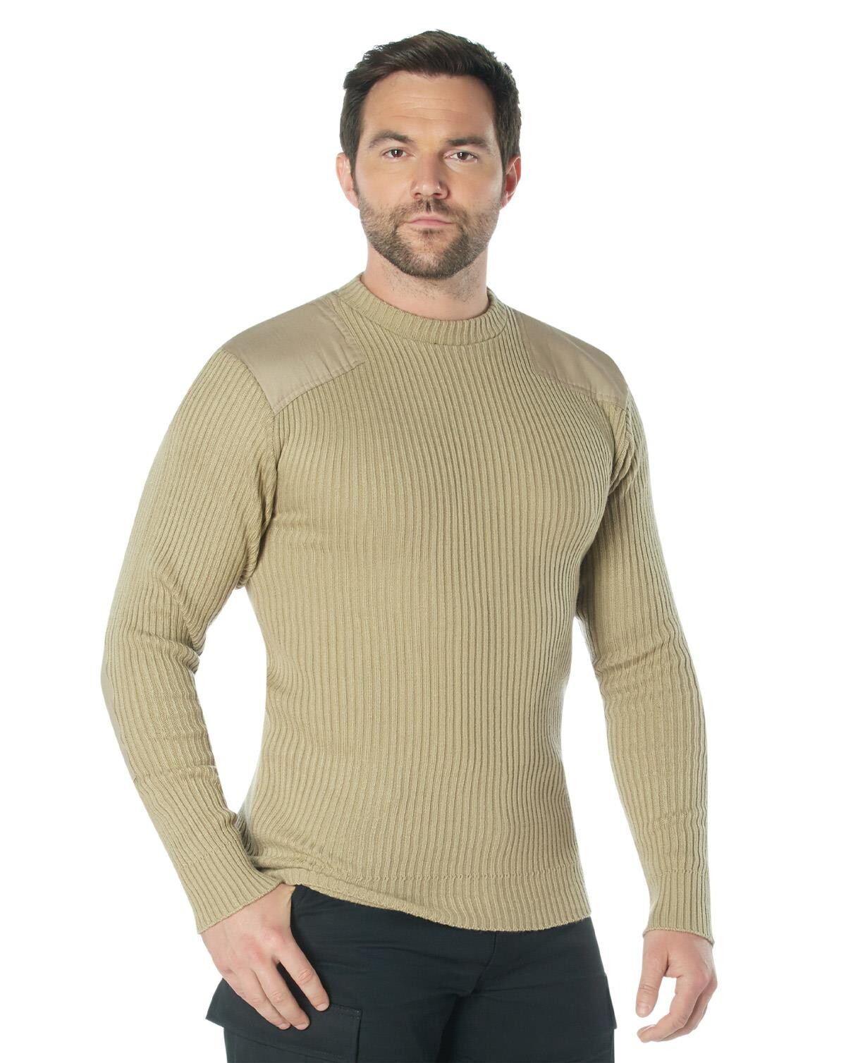 14: Rothco Commando Sweater - G.I. Style (Khaki, S)