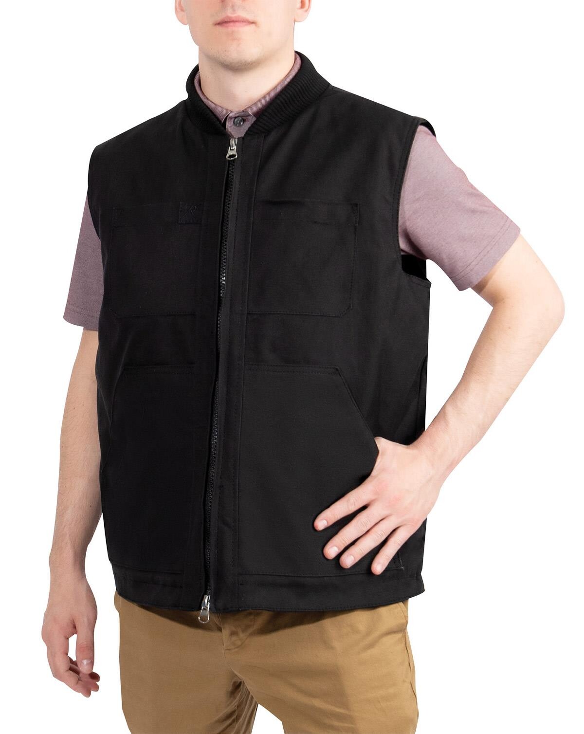 6: Rothco Concealed Carry Backwoods Canvas Vest (Sort, L)