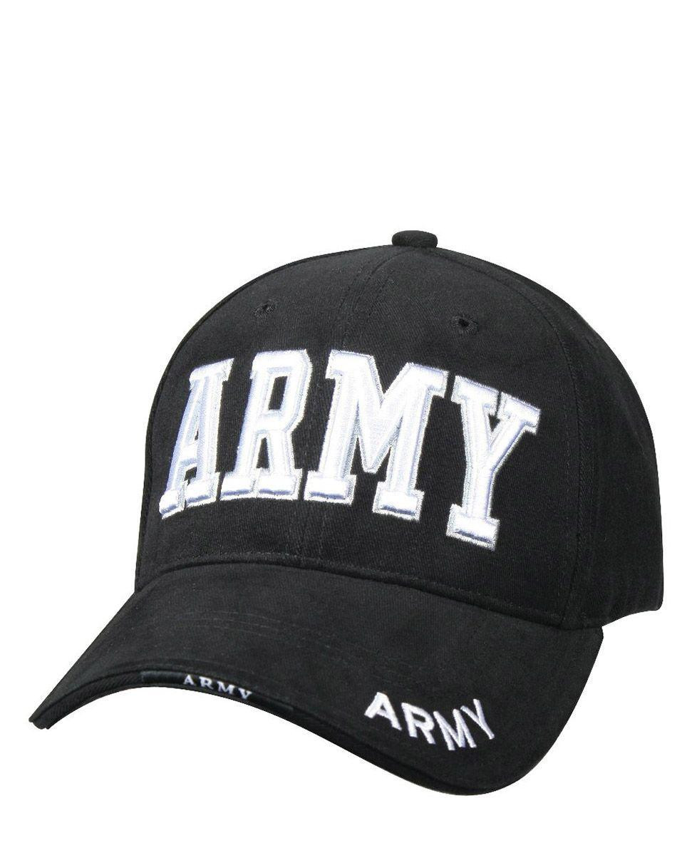 Rothco Deluxe Army Cap m. Broderi (Sort, One Size)