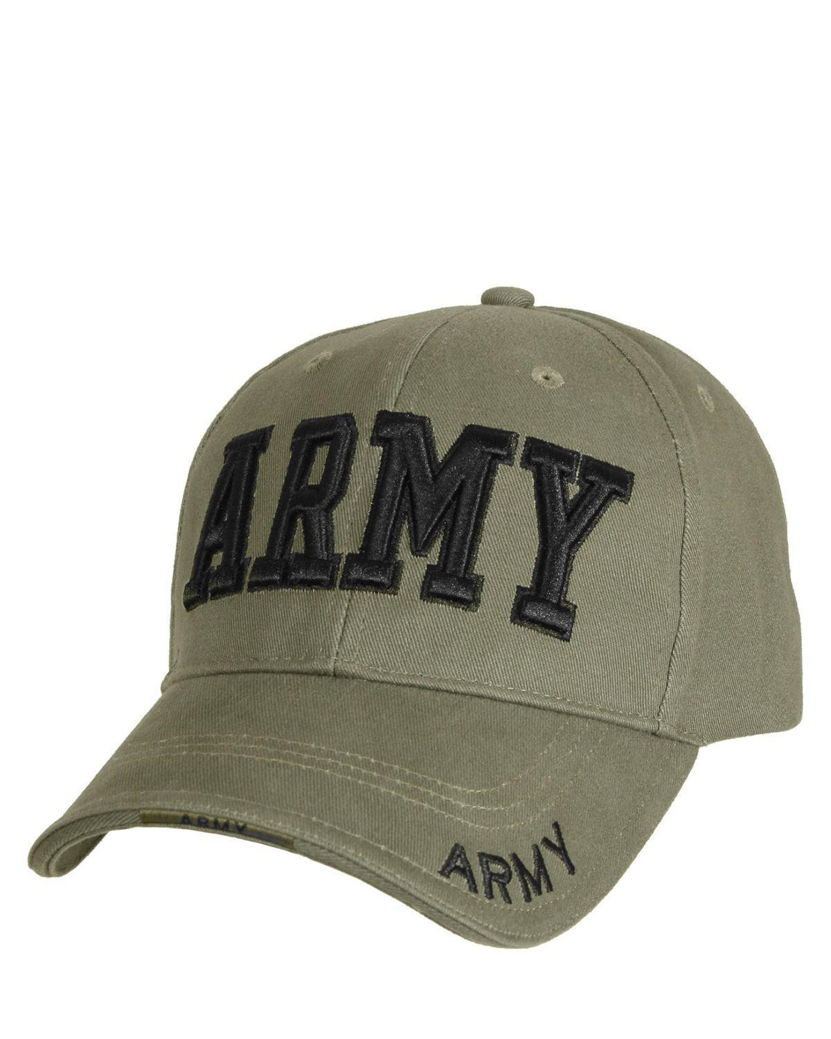 Rothco Deluxe Army Cap m. Broderi (Oliven, One Size)