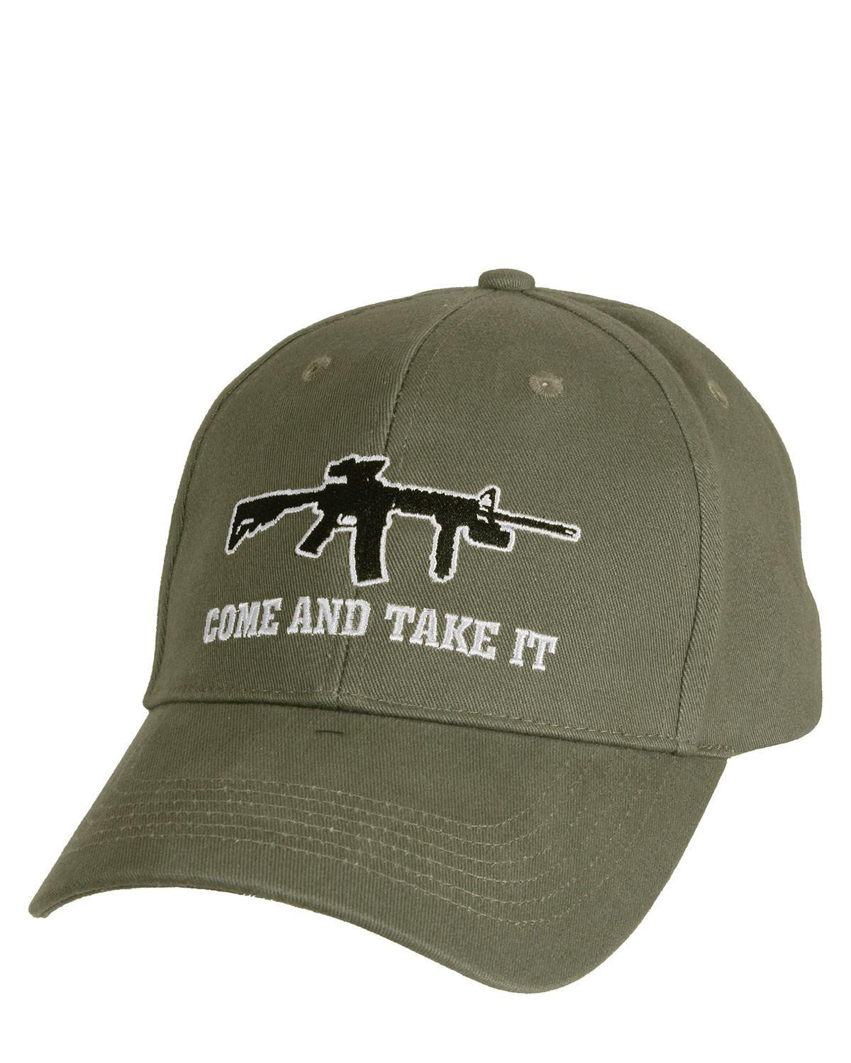 Rothco Deluxe Baseball Cap - 'Come and Take It' (Oliven, One Size)
